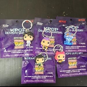 K-POP Demon Hunters Funko Mystery Pocket Pop Keychain Set Huntrix Derpy Jinu